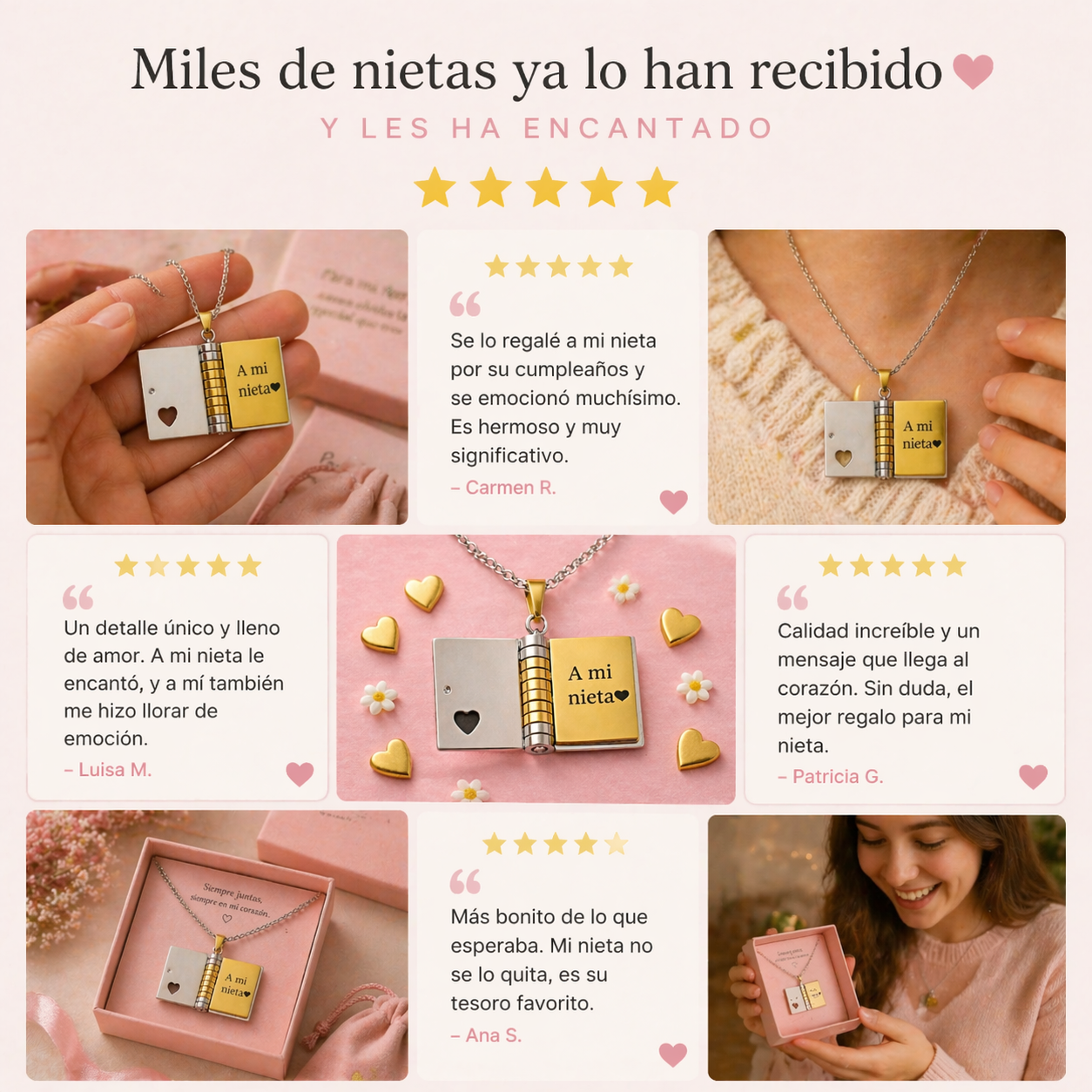 Collar Mi Pequeña Estrella para Mi Nieta